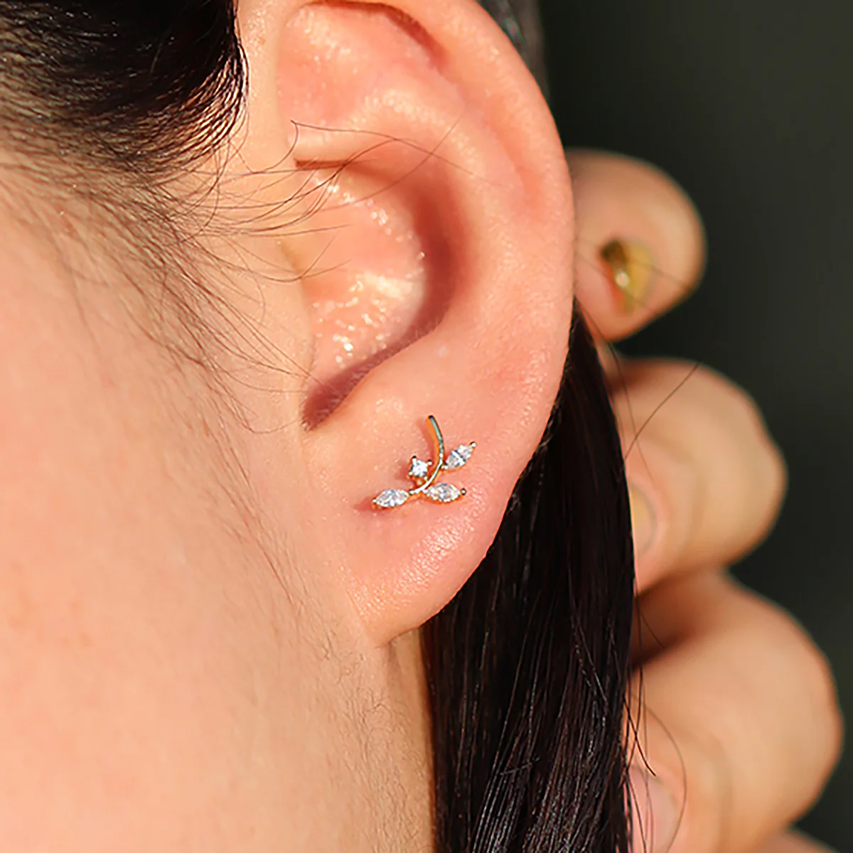 Cubic branch climber earrings - Image 4