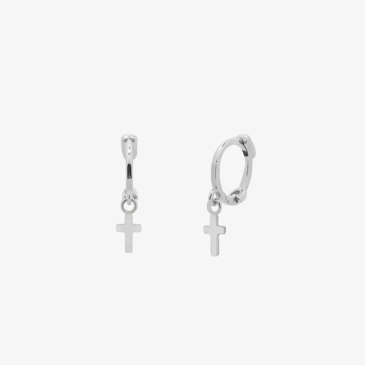 Cross Charm Huggie Earring - Image 8