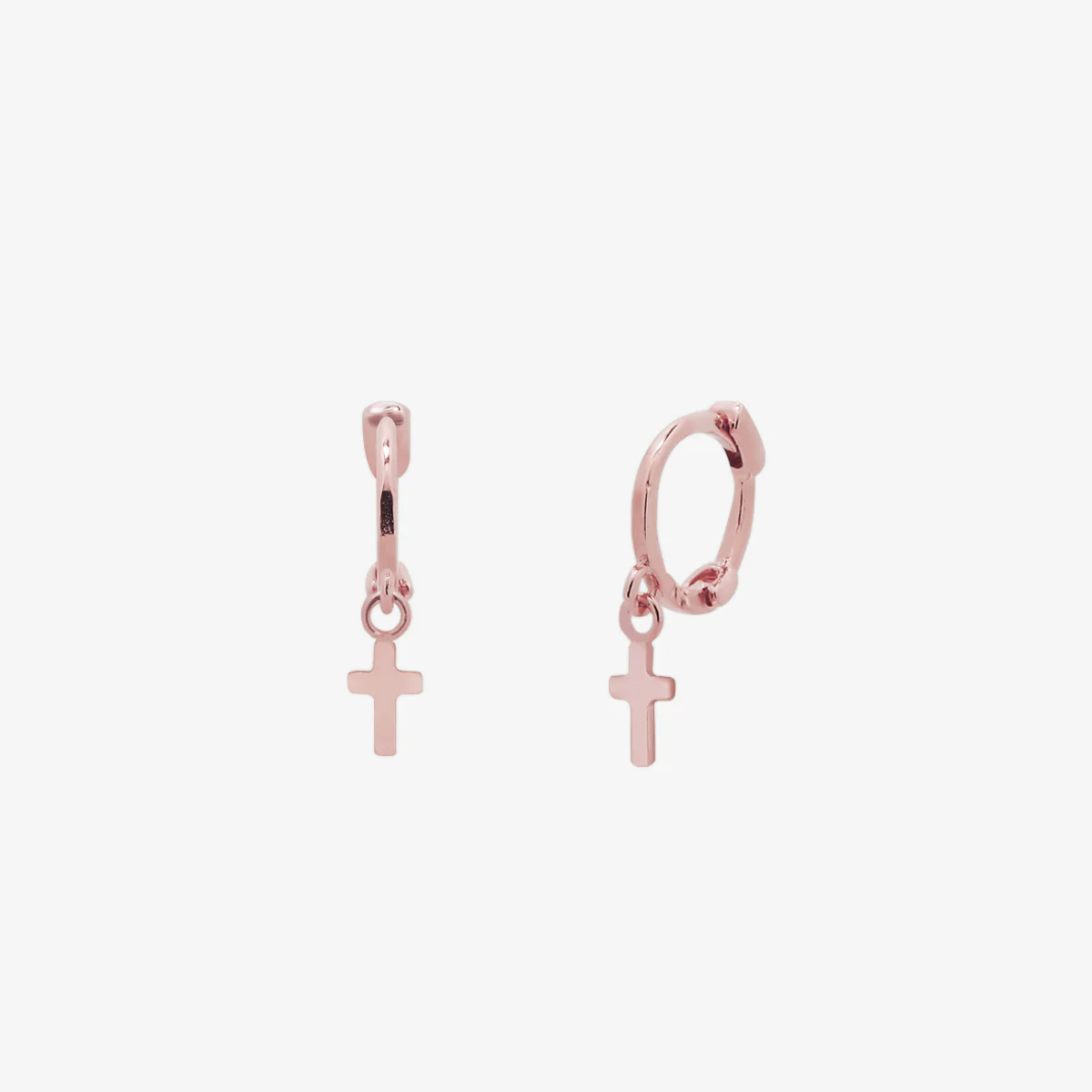 Cross Charm Huggie Earring - Image 9