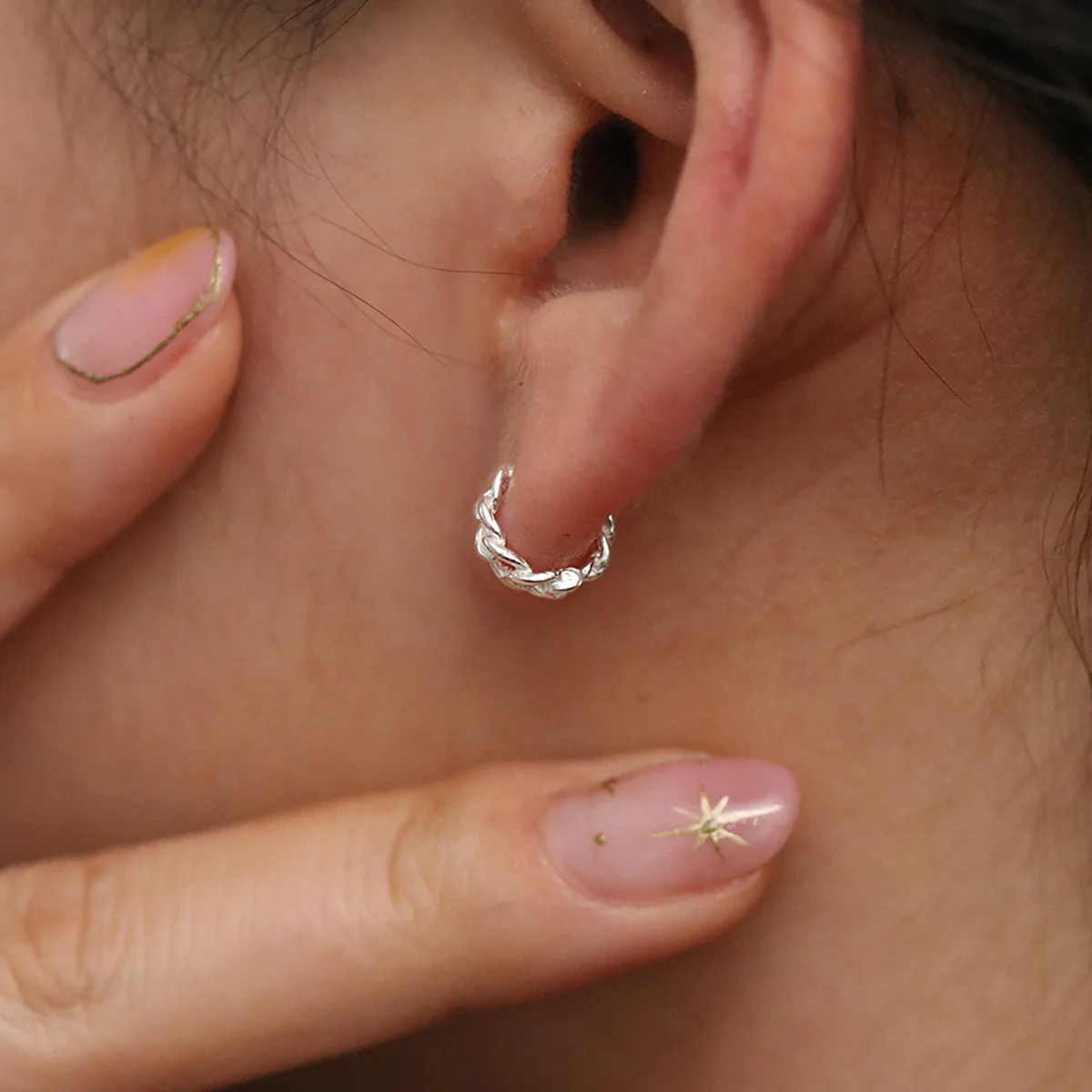 8mm Rope Huggie Earrings - Image 7