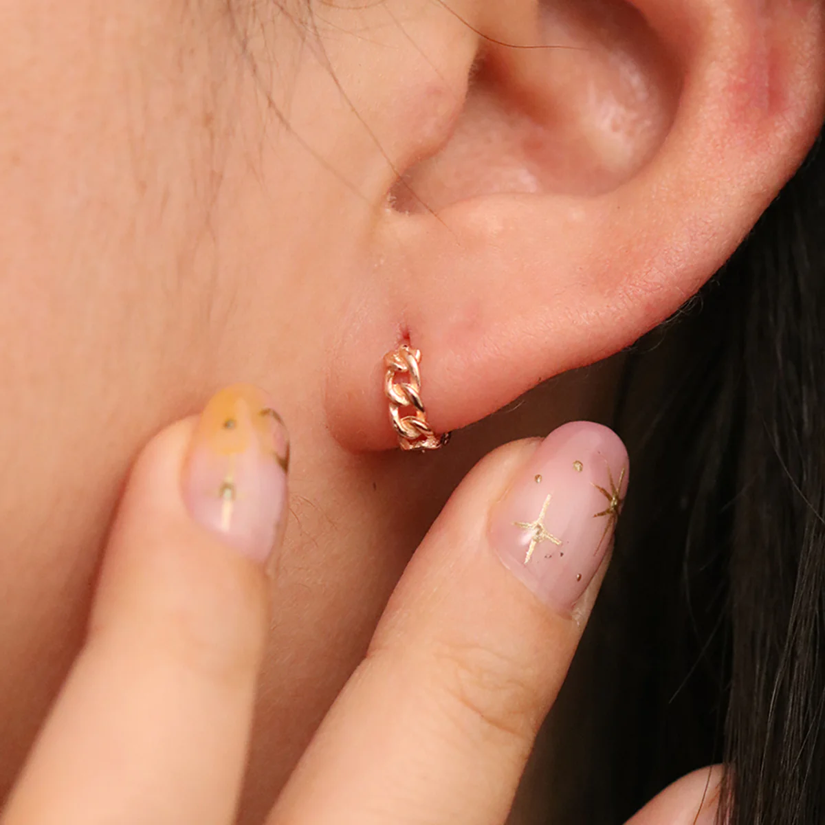 8mm Rope Huggie Earrings - Image 9