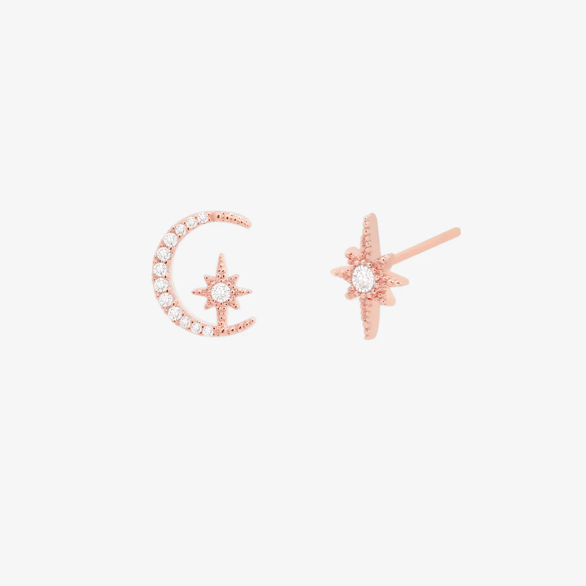 Moon and star stud earrings - Image 6