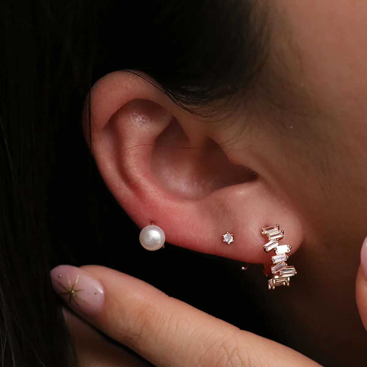 Fresh Water Pearl Huggie Earring - Image 7