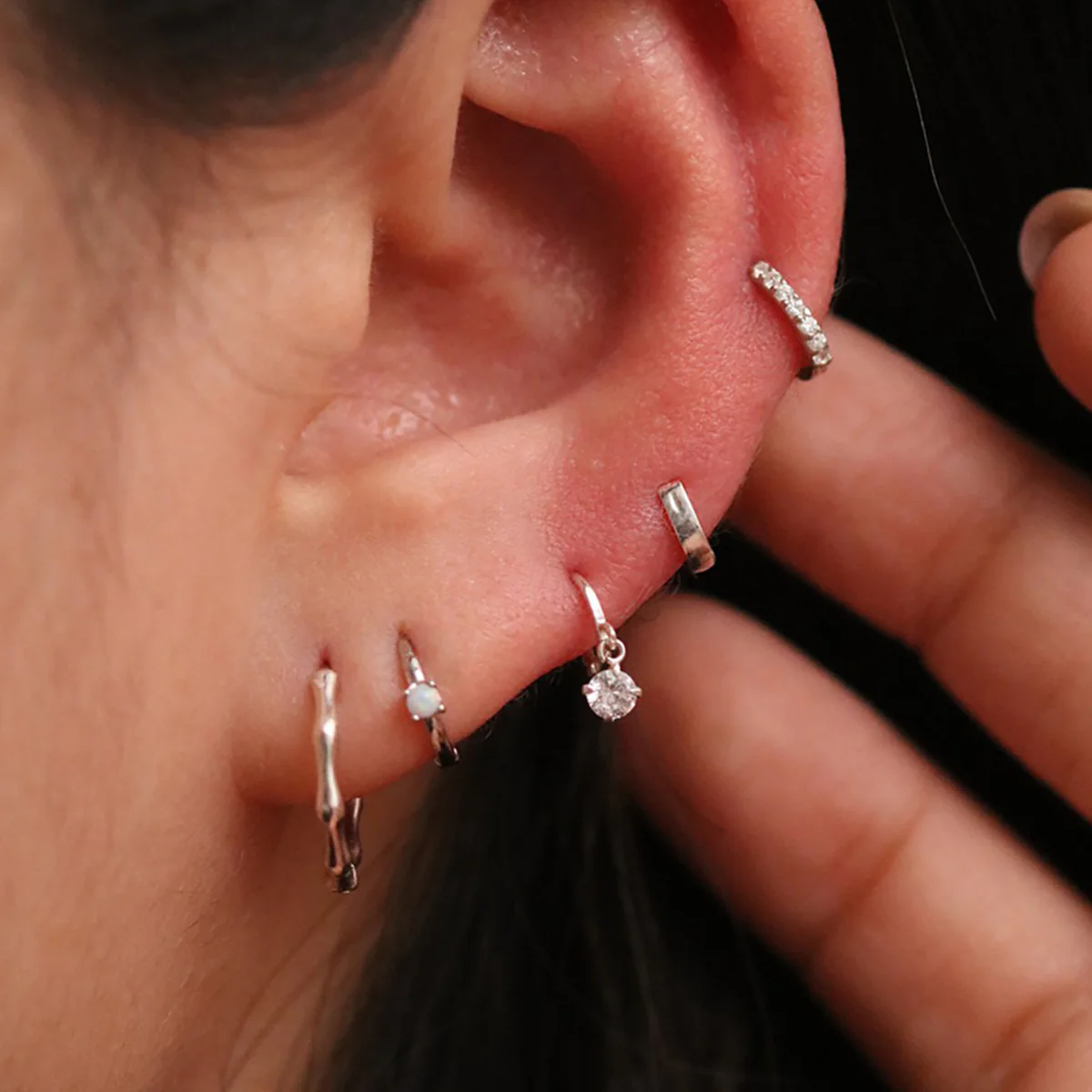 Cubic Charm Huggie Earring - Image 11