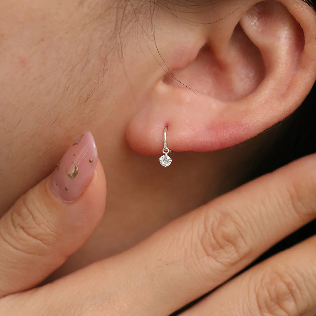 Cubic Charm Huggie Earring - Image 12