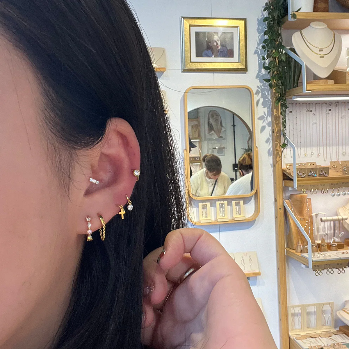 Cubic Charm Huggie Earring - Image 13