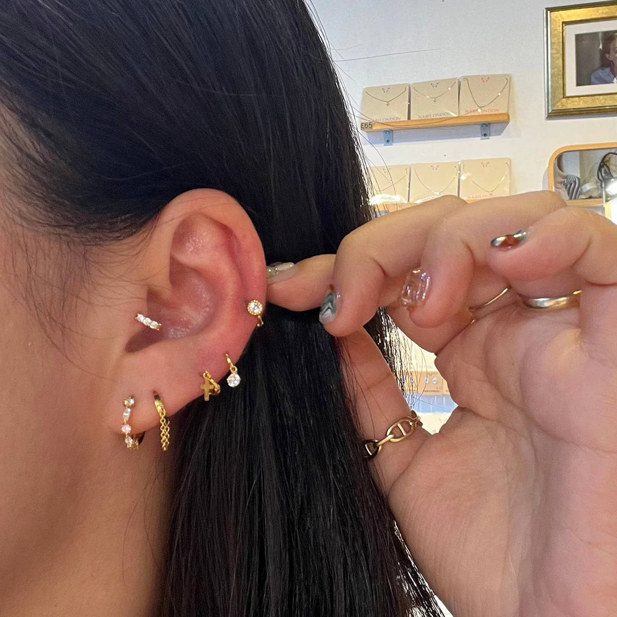 Cubic Charm Huggie Earring - Image 14