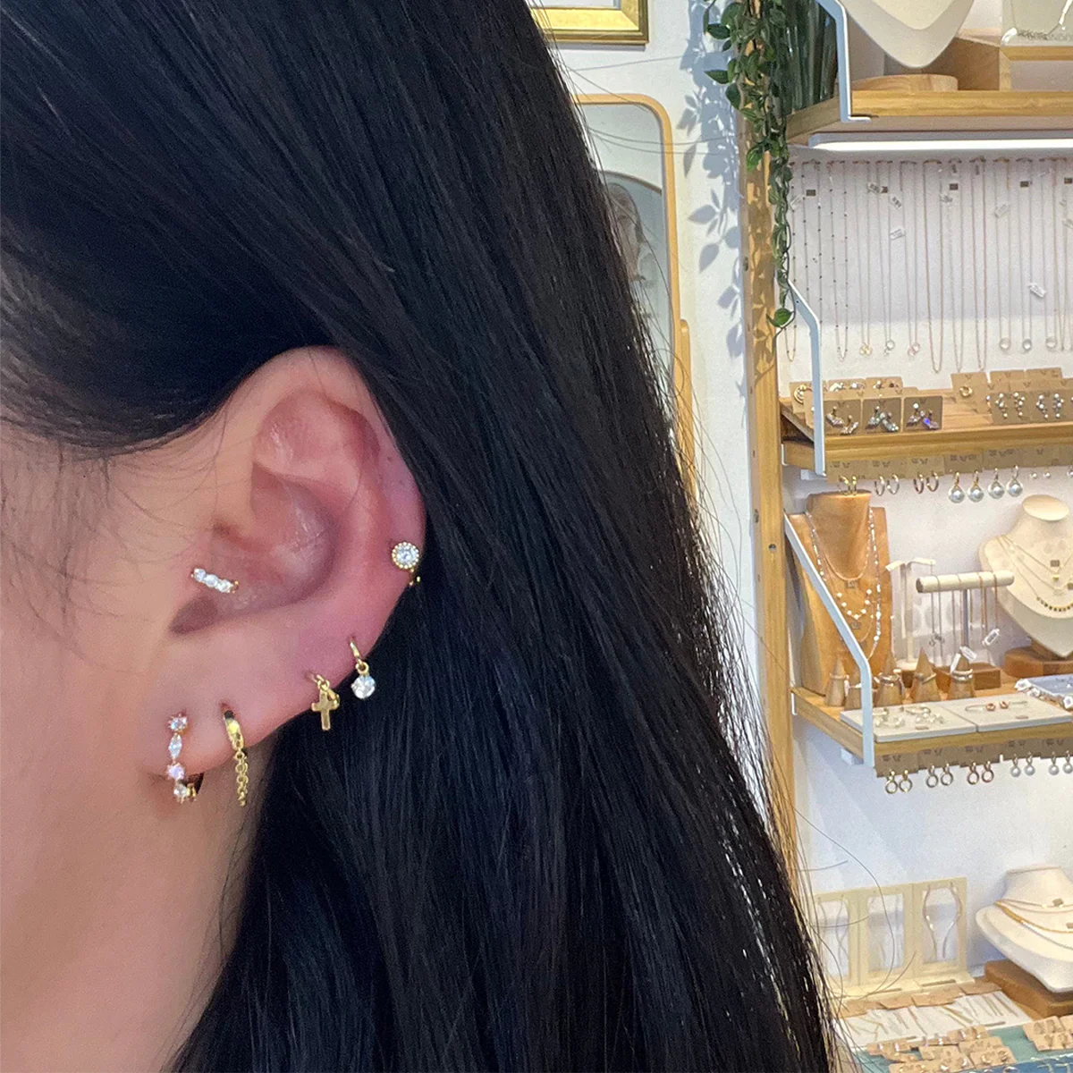 Cubic Charm Huggie Earring - Image 15