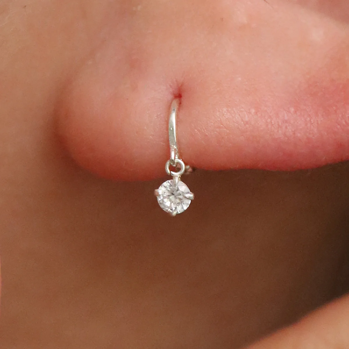 Cubic Charm Huggie Earring - Image 4