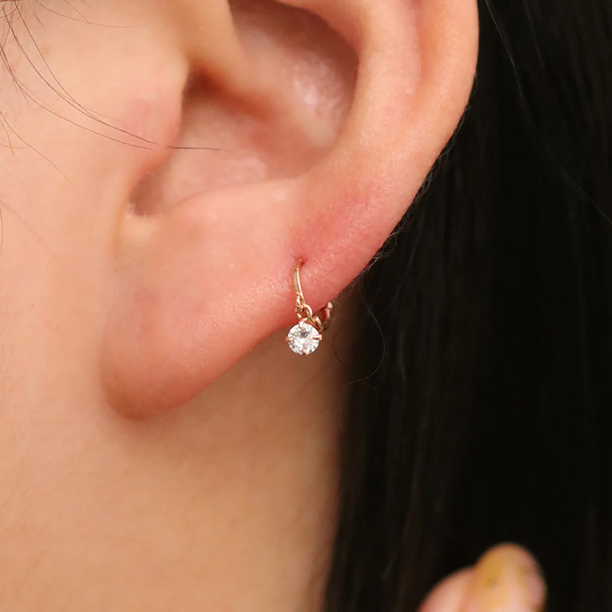 Cubic Charm Huggie Earring - Image 9