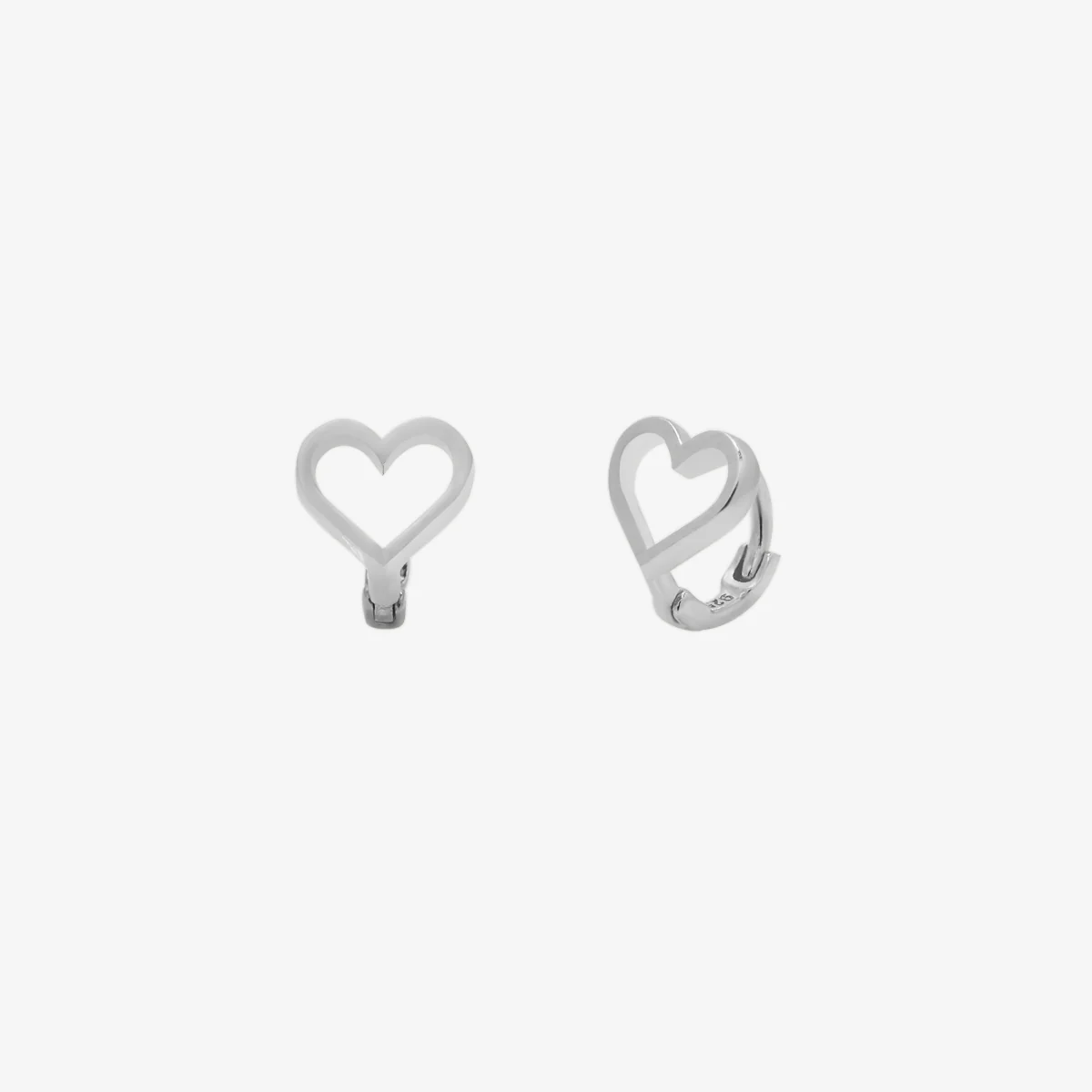 Line Heart Huggie Earring - Image 12