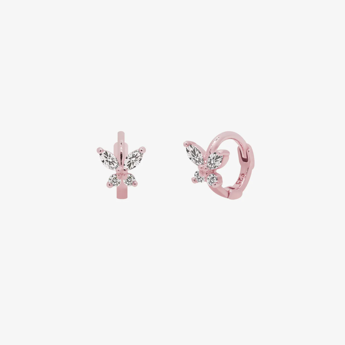 Cubic butterfly huggie earring - Image 3
