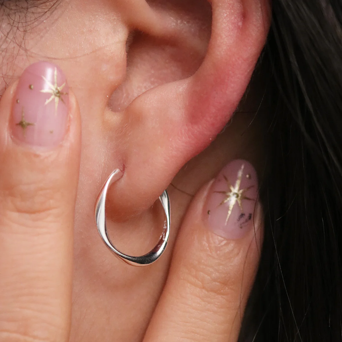 Twisted one-touch earrings - Image 5