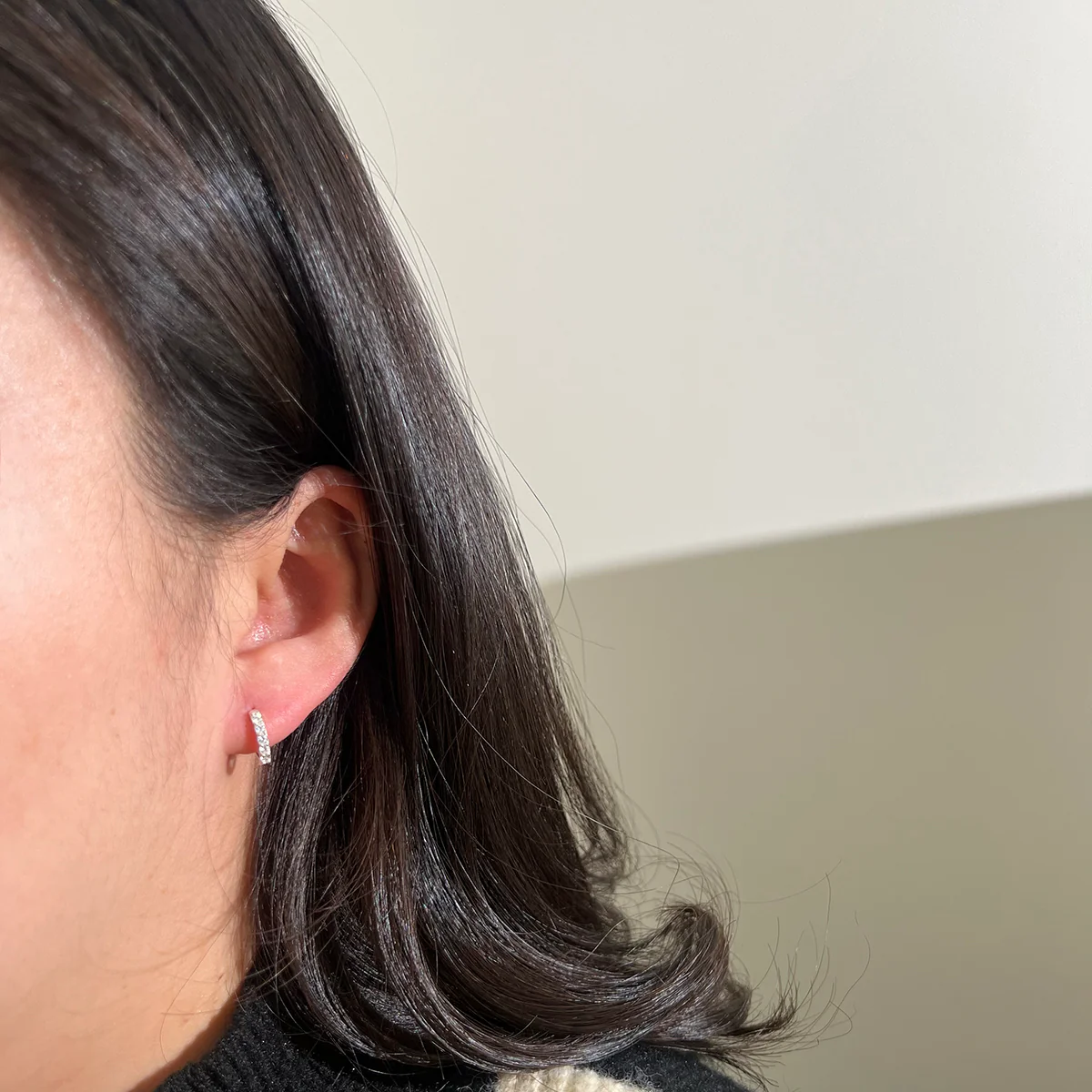 Pave huggie earrings - Image 5