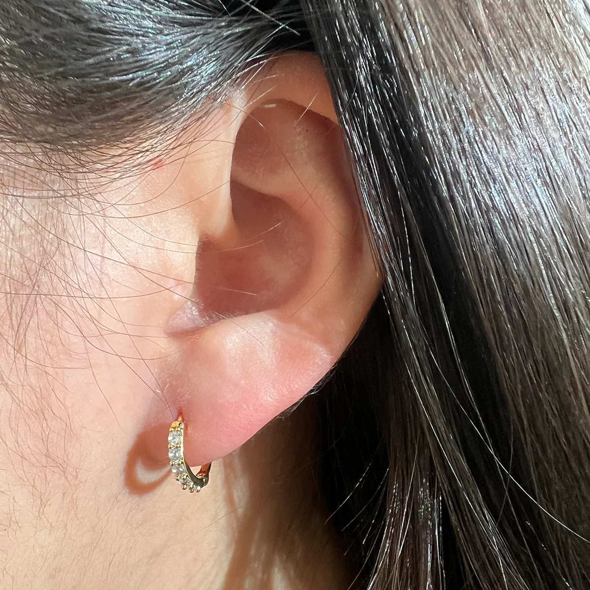 Pave huggie earrings - Image 6