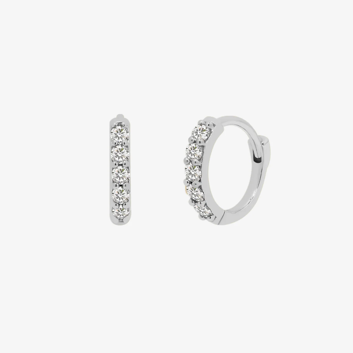 Pave huggie earrings - Image 8