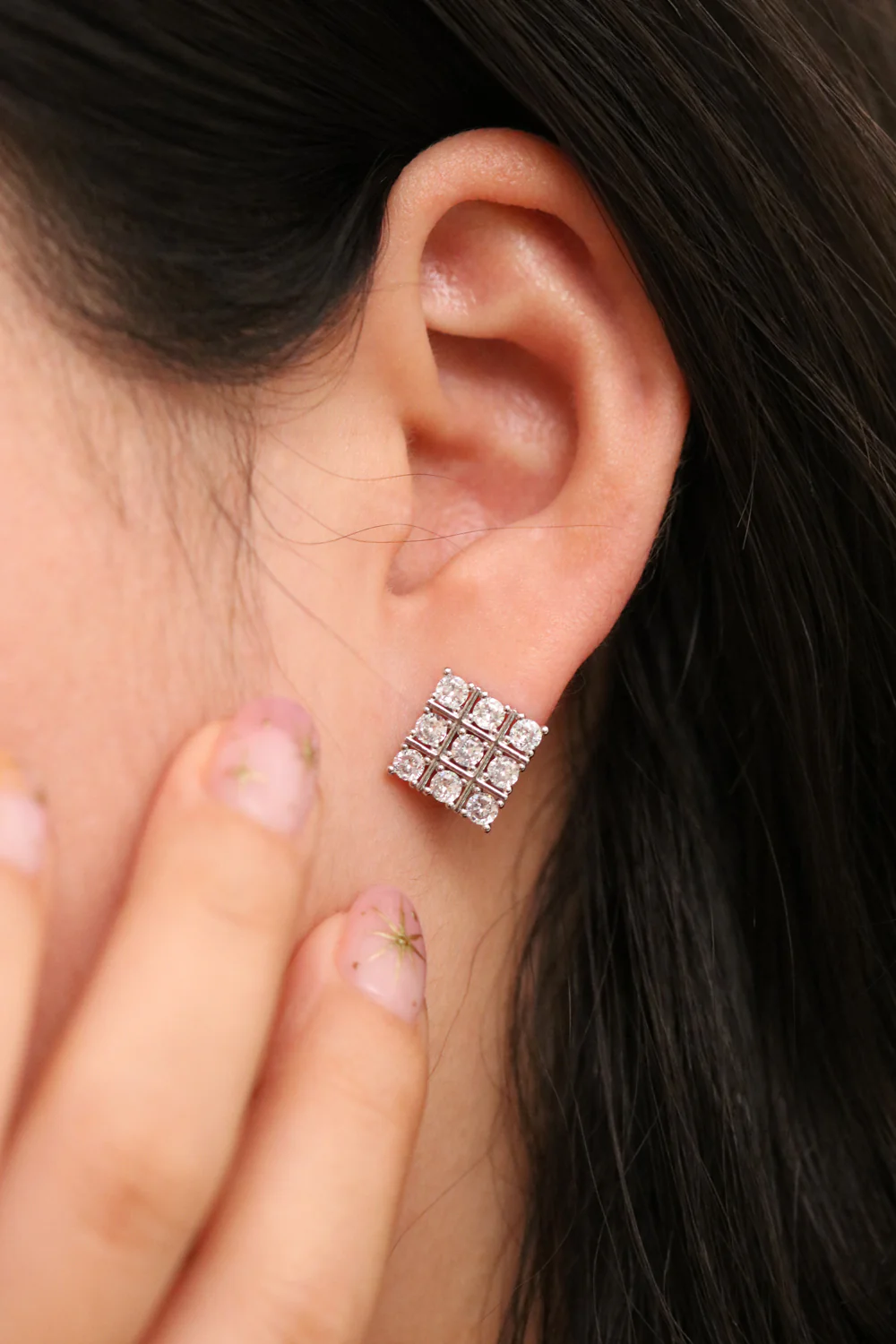 Cubic Diamond Shape Earrings - Image 3