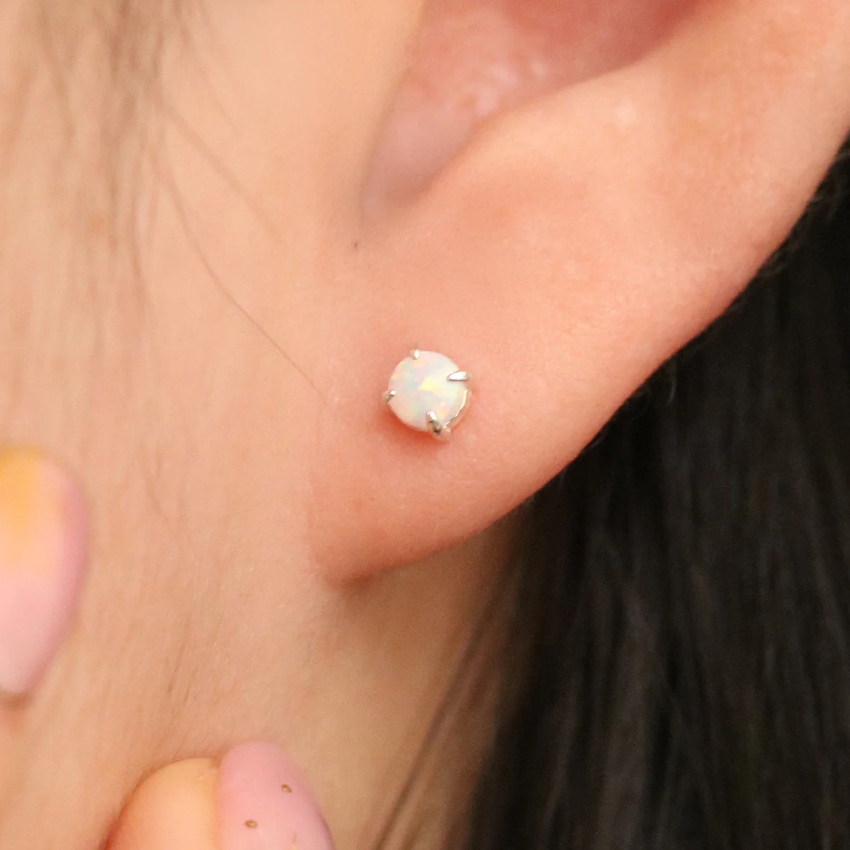 Opal stud earrings - Image 3