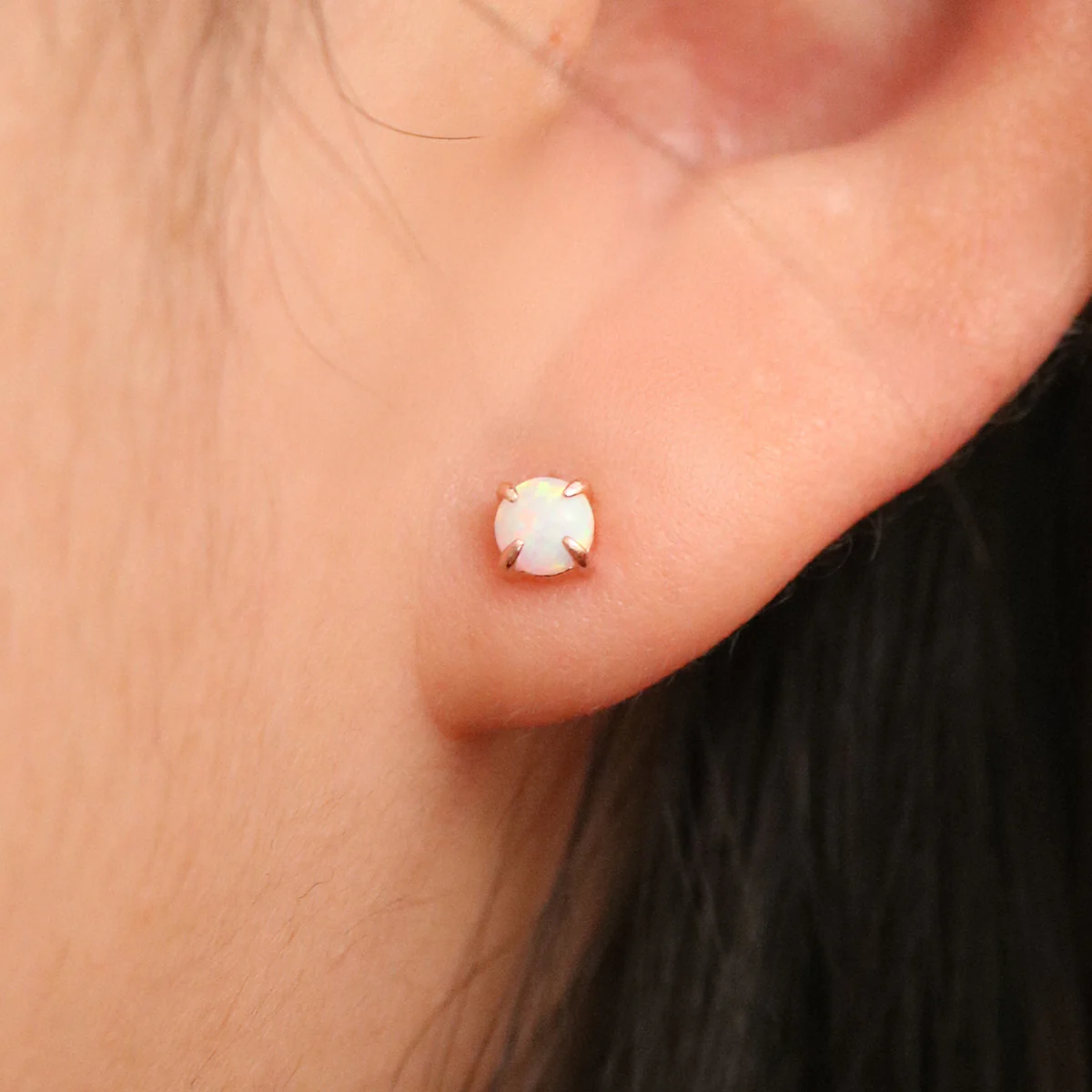 Opal stud earrings - Image 4