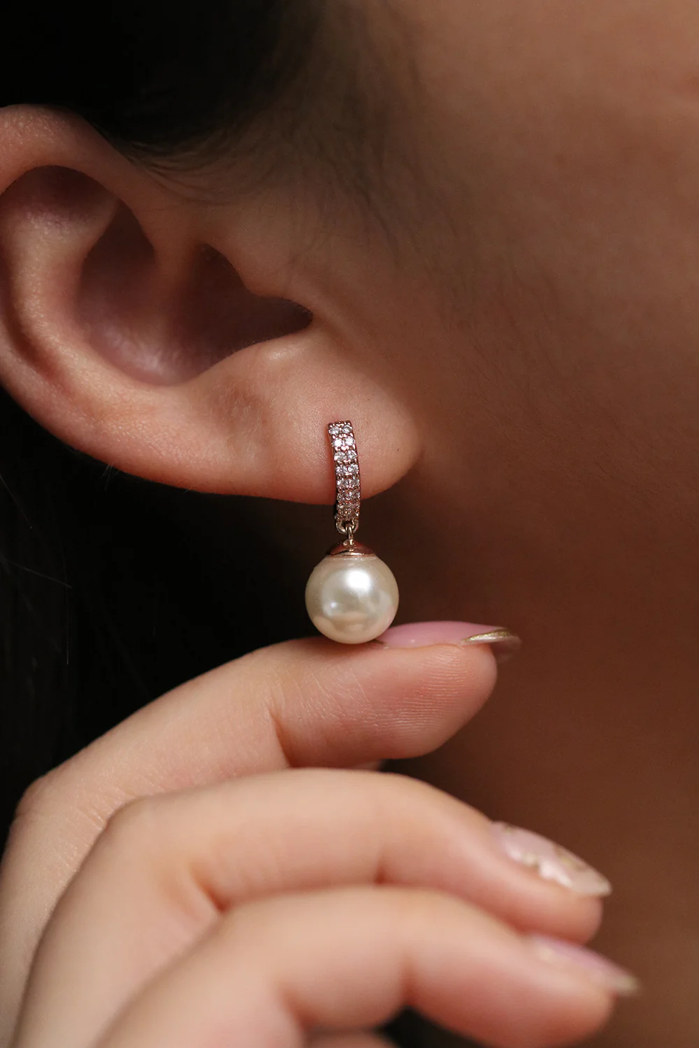 Elegant Pearl drop earrings - Image 5