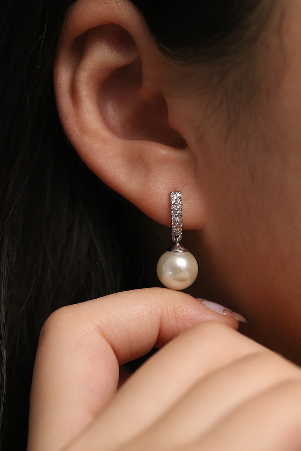 Elegant Pearl drop earrings - Image 7